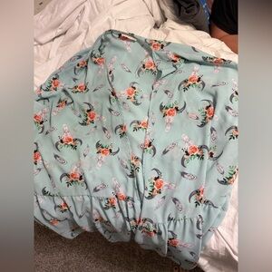 Berry N Cream Western Cow Skull Cardigan